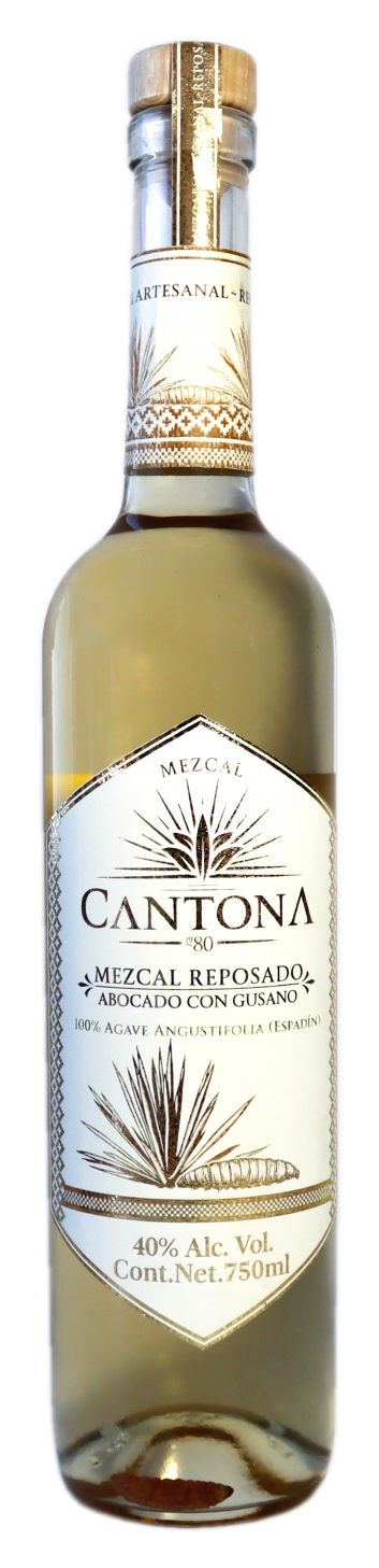 MEZCAL REPOSADO ESPADÍN 40% ALC VOL CON GUSANO | CANTONA 1980