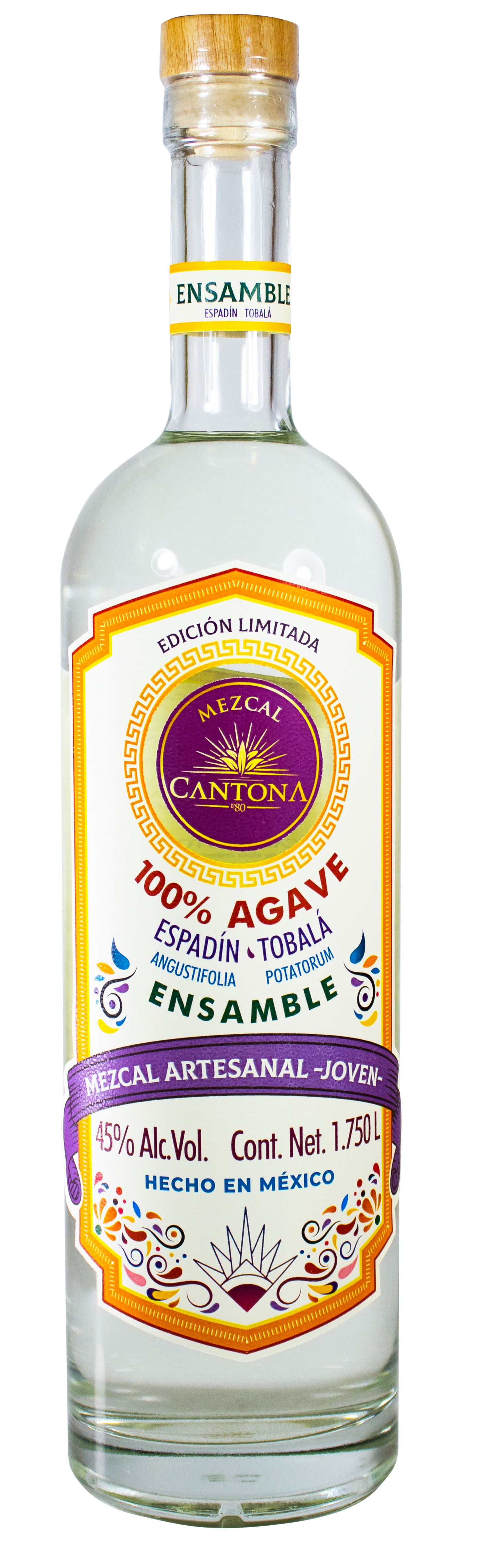 MEZCAL SILVESTRE ENSAMBLE 43% ALC VOL CANTONA 1980