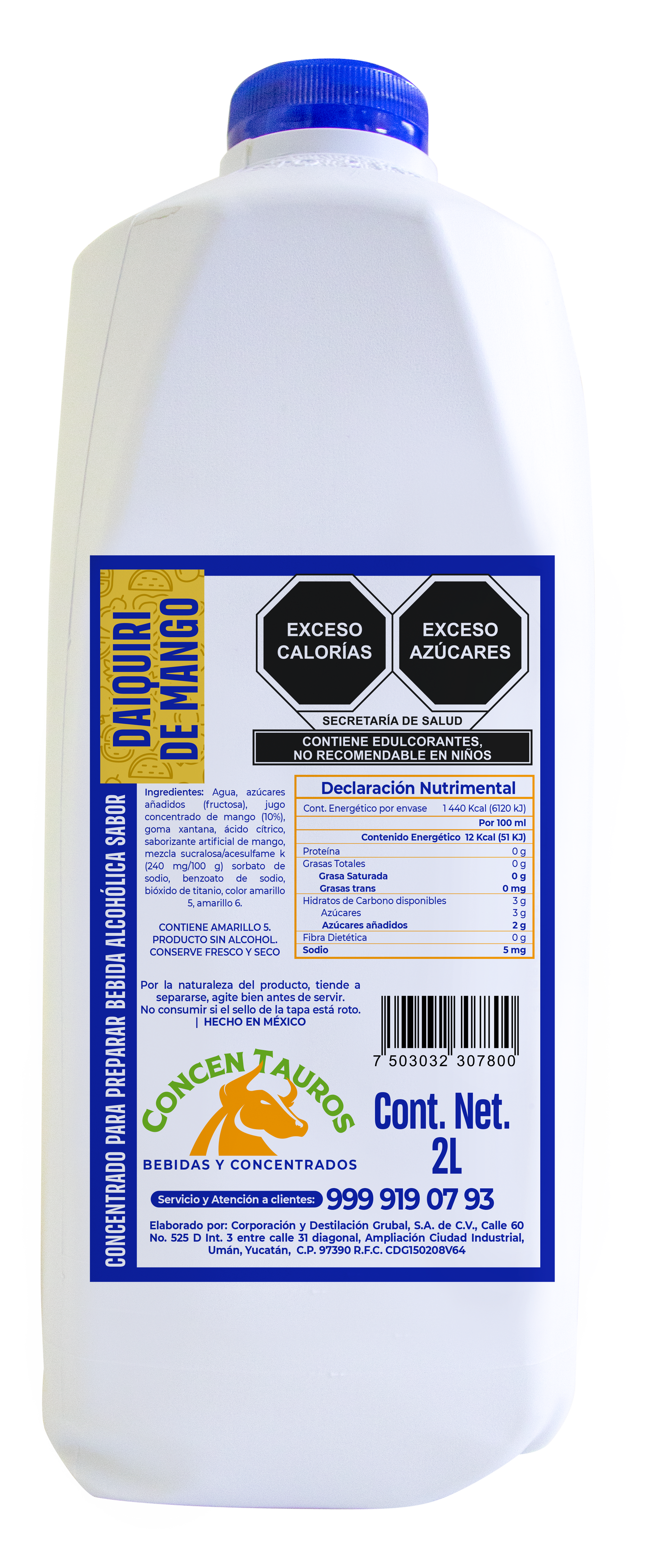 CONCENTRADO PARA PREPARAR BEBIDAS SABOR MANGO