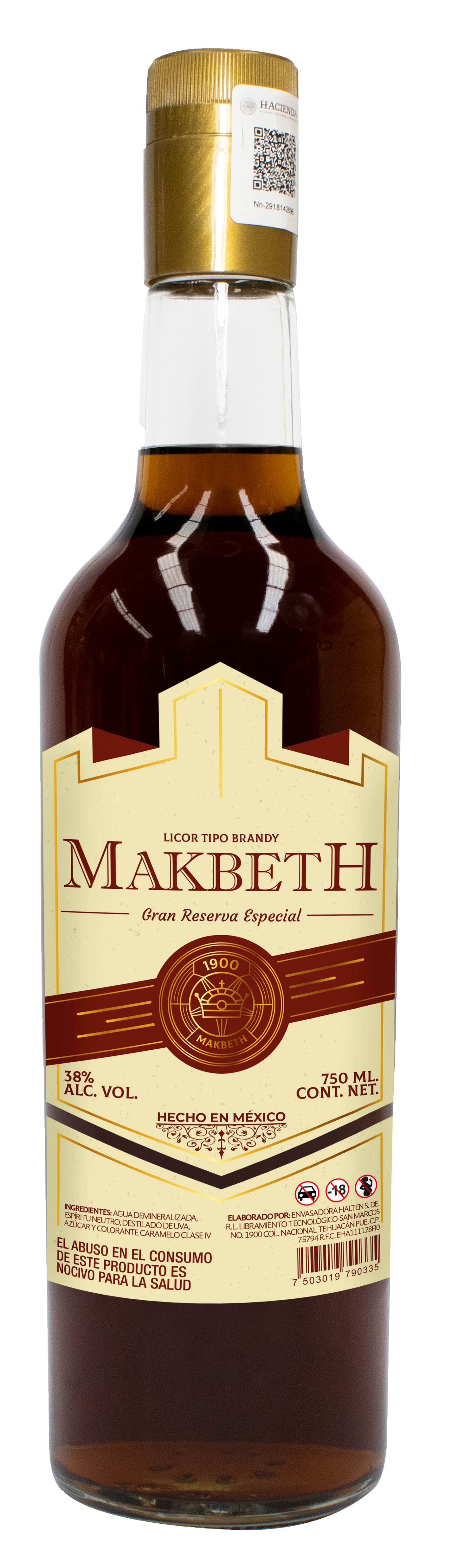 LICOR TIPO BRANDY 38% ALC VOL | MAKBETH