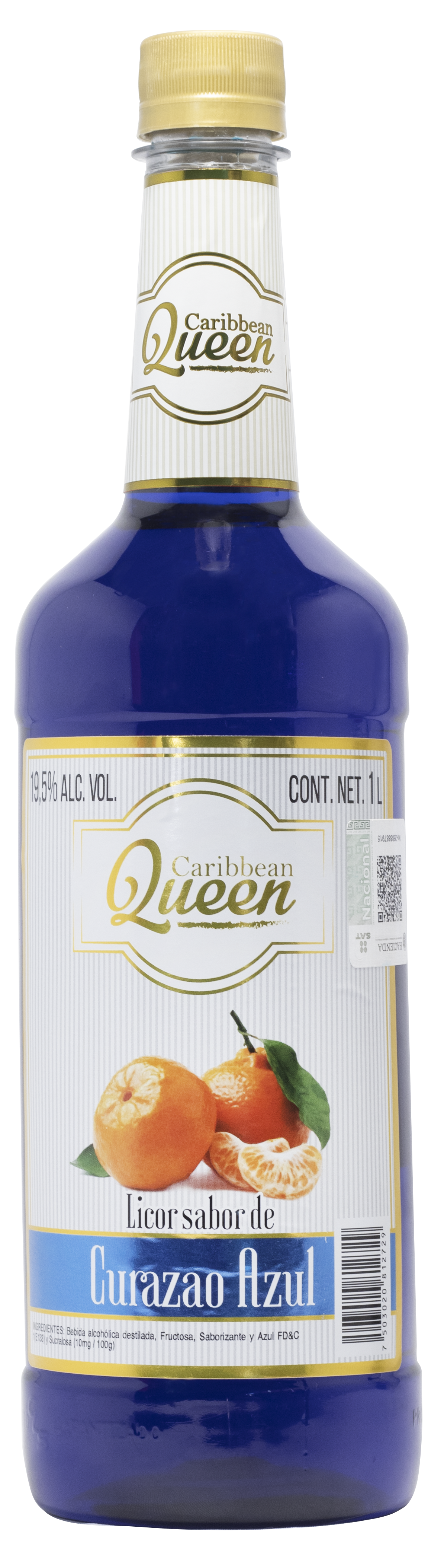 LICOR SABOR DE CURAZAO AZUL 19.5% ALC VOL – Caribe Queen